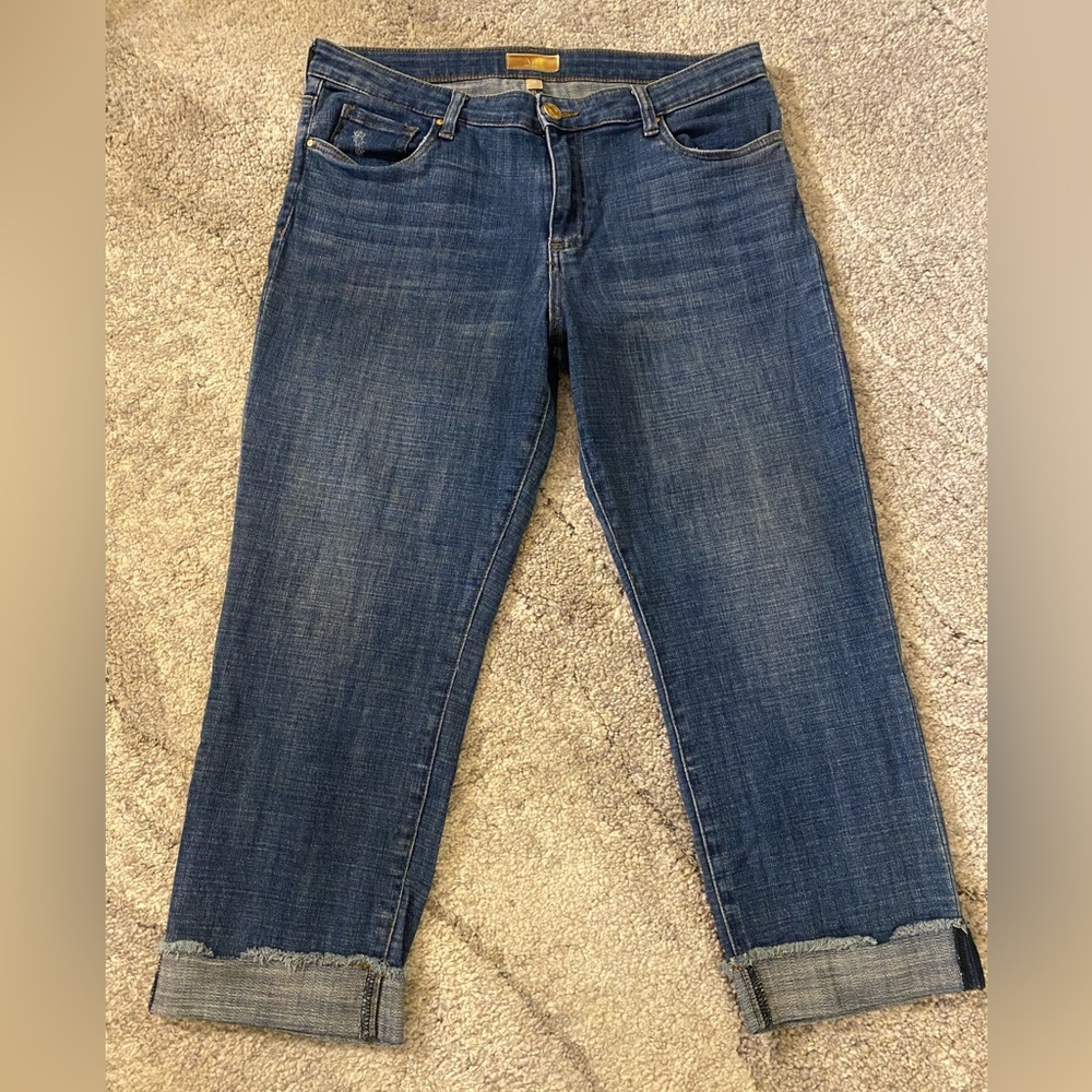 KUT from the Kloth AMY Crop Straight Leg Jeans Size 14